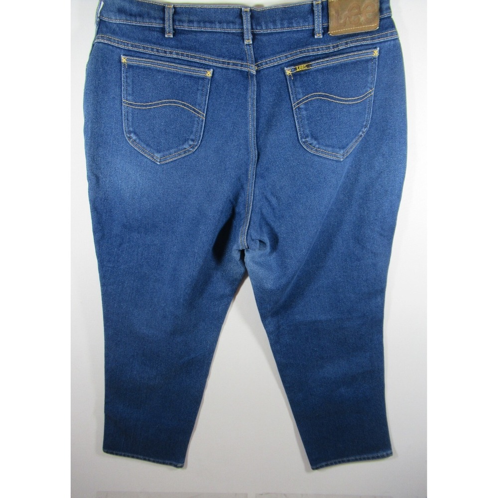 Vintage 80s 90s Lee High Rise Mom Jeans Plus Size 24W Blue Union Label